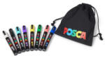 uni Dekormarker készlet, 1, 8-2, 5 mm, UNI "Posca Pouch PC-5M", 8 különböző szín, tartóval (TUPC5M8T) - fapadospatron