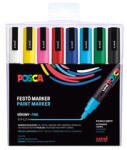 uni Dekormarker készlet, 0, 9-1, 3 mm, UNI "Posca PC-3M", 8 különböző szín (TUPC3M8DB) - fapadospatron