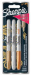 Sharpie Alkoholos marker készlet, 1, 4 mm, kúpos, SHARPIE "Metallic", 3 különböző szín (SR1986006) - fapadospatron