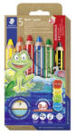 STAEDTLER Színes ceruza készlet, grafitceruzával, hegyezővel, jumbo, STAEDTLER "Noris® junior 140", 5+1 szín (TS140C6P1) - fapadospatron