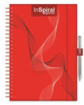 Dayliner Naptár, tervező, A5, heti, DAYLINER, "InSpiral", piros-piros (NSA5HPPU) - fapadospatron