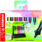 STABILO Szövegkiemelő készlet, 2-5 mm, STABILO "Green Boss Pastel", 8 db-os asztali készlet (TS6070085) - fapadospatron
