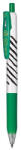 Zebra Zseléstoll, 0, 33 mm, nyomógombos, csíkos test, ZEBRA "Sarasa Clip", zöld (TZ48294) - fapadospatron