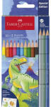 Faber-Castell Színes ceruza készlet, hatszögletű, FABER-CASTELL"Dinoszaurusz" 10+3 különböző szín 13 db (TFC111213)