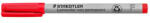 STAEDTLER Alkoholmentes marker, OHP, 0, 6 mm, STAEDTLER "Lumocolor® 316 F", piros 1 db (TS3162)