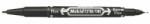 Zebra Alkoholos marker, 0, 5/1, 0 mm, kétvégű, ZEBRA "Mckie Extra Fine", fekete (TZ50351) - fapadospatron