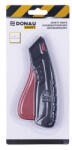 DONAU Univerzális kés, cserélhető pengével, 22 mm, DONAU "Safety", fekete-piros 1 db (D1574593199)