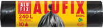 Alufix Szemeteszsák, 240 l, 10 db, 100x125 cm, 20 , ALUFIX "Economy", fekete (KHT1267) - fapadospatron