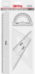 rOtring Vonalzó készlet, műanyag, ROTRING, víztiszta (R221370) - fapadospatron
