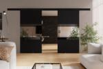  Falra szerelhető tolóajtó LUMBA DUO 192 takaróléccel fekete