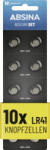 ABSINA Gombelem AG 3 1.5 V 10 db Alkáli mangán (401014) (401014)