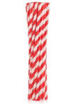  Piros Red Stripes rugalmas papír szívószál 12 db-os
