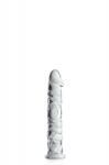 Glossy Dildo Realist Glossy din Sticla Ultra Rezistenta, Transparent, 16.5 cm Dildo