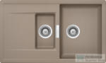 SCHOCK Mono D-150 CRISTADUR® Twilight 860 x 510 mm, gránit kompozit konyhai mosogató, Taupe szürke MOND150TWIL (MOND150TWIL)