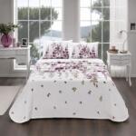 TAC ® Set pique Lenjerie si Cuvertura bumbac 100%, 4 piese, TAC, Galinda Pembe