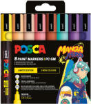 uni Marker varf 1.8-2.5 mm UNI Posca PC-5M Manga Hero, 8 culori/set