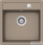 SCHOCK Mono N-100S CRISTADUR® Twilight 490 x 510 mm, gránit kompozit konyhai mosogató, Taupe szürke MONN100STWILSA (MONN100STWILSA)