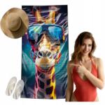 Cotton world Strandtörölköző Fürdőlepedő XL 70x140 Gyorsan száradó Színes Zsiráf (Ręcznik plażowy na leżak)