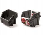 Prosperplast 4 db-os tárolódoboz készlet Bener 27, 2 x 23, 8 x 23, 6 cm fekete (445229)
