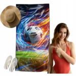 Cotton world Strandtörölköző Fürdőlepedő XL 70x140 Gyorsan száradó Színes Focilabda (Ręcznik plażowy na leżak)