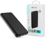 DEVIA Smart Series USB/Type-C/microUSB/PD powerbank - 10.000 mAh - fekete ST354441 (ST125643)
