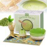 Bedee Autentikus Matcha Szett Tájkép Törölköző Tartóval Zöld (AUTENTYCZNY ZESTAW MATCHA)