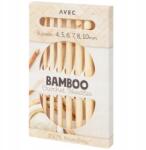 Avec Bambusz horgolótűk Avec 6 db 4-10 mm natúr fa vastag
