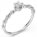 ESSYA 925 Ezüst Gyűrű Gyémántokkal 0, 56 Ct Lab Essya (101-10144(4.7)-925-LAB-WHT)