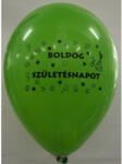  Léggömb, 26cm, két oldalon nyomott "Boldog születésnapot", vegyes szín, 6db/cs (342)