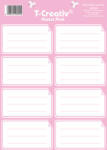 T-Creativ Füzetcímke Keretes Akasztós Pastel Pink 8 Darab/Ív 2 Ív/Csomag (N13111TA658)