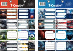 T-Creativ Füzetcímke Akasztós 8 Darab/Ív 2 Ív/Csomag Boys 1 (N13119TAB1)
