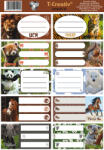 T-Creativ Füzetcímke 10 Darab/Ív Animals (N13050TAN)