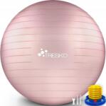  Gimnasztikai Labda Korall-rózsaszínű 65 cm fitnesz pilates pumpával (Ygb-062)