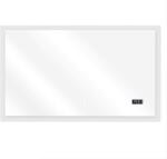 Aquamarin Fürdőszobai Fali Tükör téglalap 100 x 80 cm Led Anti-fog Óra (Ledsp04-100x80)