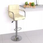 VidaXL Forgó bárszék, krémszínű, műbőr 48 x 47 x (90-111) cm (334587)