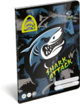 Lizzy Card Cápás tűzött füzet A/5, 32 lap sima (20-32), Lizzysuli, Shark attack (LIZ-7500172007) - mesescuccok