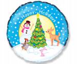 Flexmetal Fólia lufi Happy Holidays 45cm Karácsonyi Dekoráció