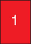 APLI Etikett, 210x297 mm, színes, piros, 100 etikett/csomag (LCA11840)