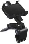 Ro Group Suport auto pentru telefon cu clema bord, rotire 360 grade, bratari laterale cu arc, universal, negru