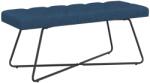 vidaXL Banca cu butoane capitonate albastru 110 x 40 x 46 cm Tesatura GartenMobel Dekor (42038379)