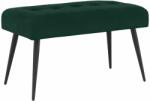 vidaXL Banca cu butoane capitonate Verde închis 80 x 40 x 46 cm GartenMobel Dekor (42038517)