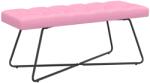 vidaXL Banca cu butoane capitonate Roz 110 x 40 x 46 cm Tesatura GartenMobel Dekor (42038383)