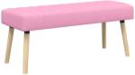 vidaXL Banca cu tapitare canelata Roz 110 x 40 x 46 cm Tesatura GartenMobel Dekor (42038499)