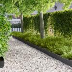 vidaXL Margine pentru gazon 30 pcs 103 x 15 cm Otel Negru GartenMobel Dekor (8008352)