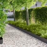 vidaXL Margine pentru gazon 10 pcs 103 x 20 cm metal Negru GartenMobel Dekor (8008266)