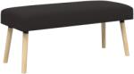 vidaXL banca Simplu Negru 110 x 40 x 46 cm Bouclé GartenMobel Dekor (42038415)