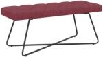 vidaXL Banca cu butoane capitonate Rosu Vin 110 x 40 x 46 cm Tesatura GartenMobel Dekor (42038374)