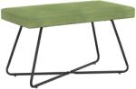 vidaXL banca Simplu Verde deschis 80 x 40 x 45 cm Catifea GartenMobel Dekor (42038332)