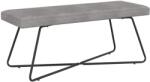 vidaXL banca Simplu Gri deschis 110 x 40 x 45 cm Catifea GartenMobel Dekor (42038343)