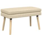 vidaXL Banca cu doua straturi Crem 80 x 40 x 47 cm Tesatura GartenMobel Dekor (42038438)